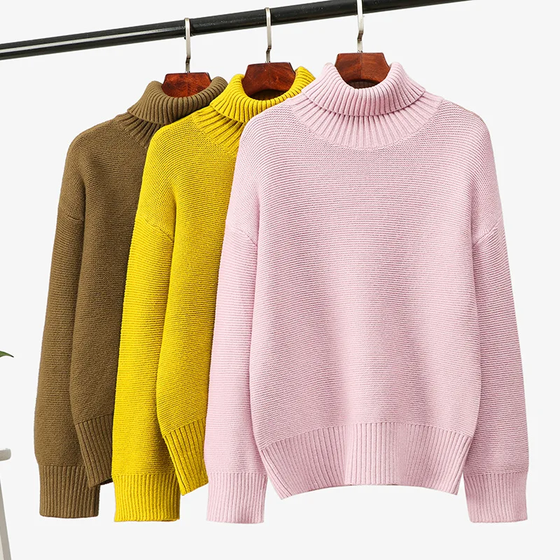 GIGOGOU Oversized Thick Turtleneck Women Sweater Winter Warm Female Jumper Christmas Sweaters Knitted Pullover Top Pull Hiver | Женская