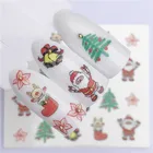 2021 новый дизайн ногтей переводные наклейки слайдер 3D Рождественский Снеговик Дизайн Маникюрные Советы наклейки Очаровательное украшение для ногтей
