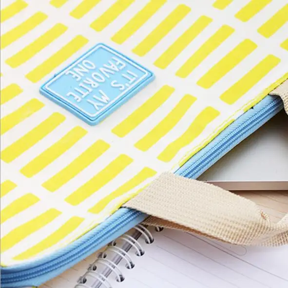 

Kawaii Waterproof Multifunctional A4 File Folder Document Organizer Bag Pencil Pen Books Storage Bag For iPad Tablet PC