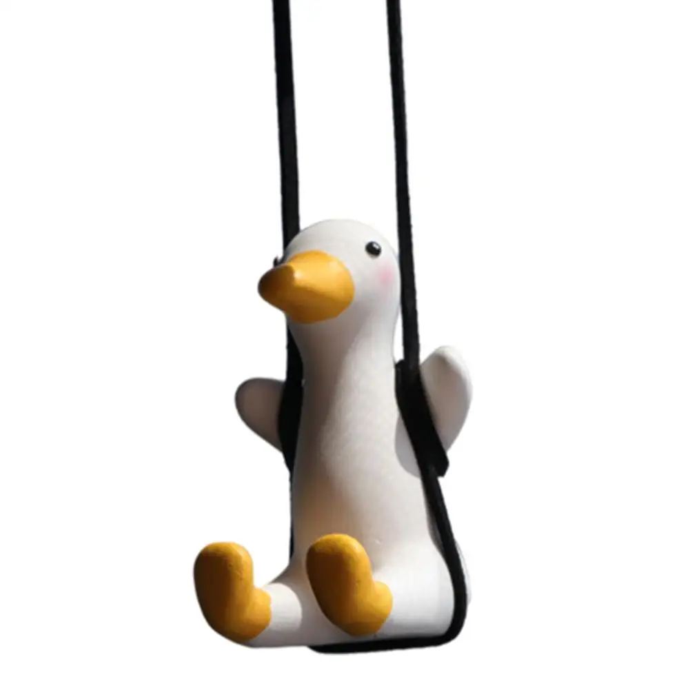 

Swing Duck Hangings Car Pendant Cute Car Hangings Ornaments Duck On Swing Dangle Rearview Mirror For Car Interior Decor