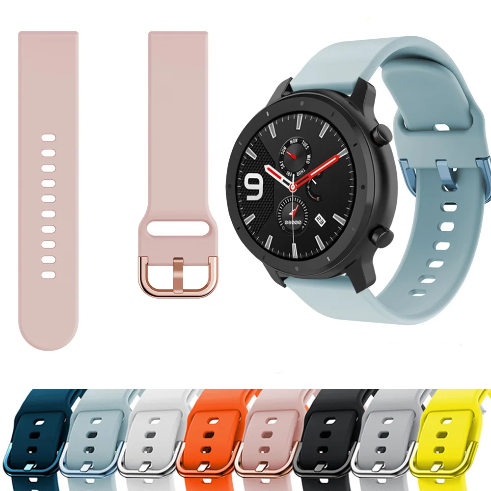 Силиконовый ремешок для часов Xiaomi Huami Amazfit GTS/GTR 42 мм/Bip Lite умных спортивный сменный