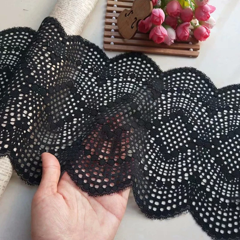 2 м/лот 8 видов стилей черные эластичные кружевные планки DIY юбка подол для одежды