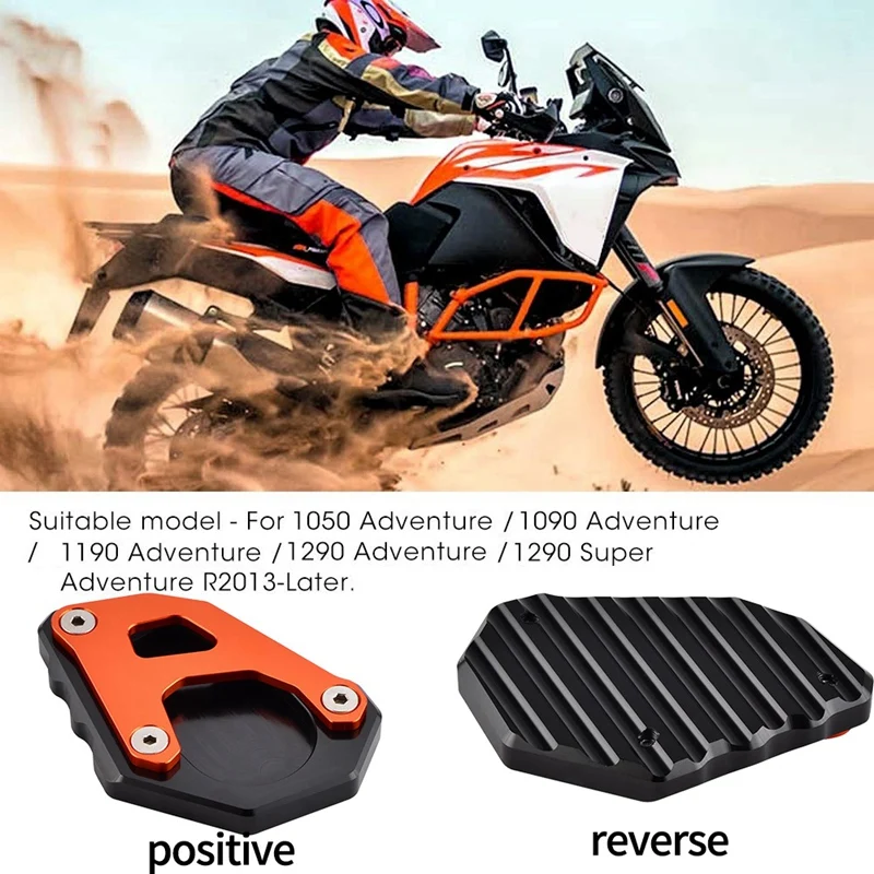 Выдвижная подставка для KTM 1050 1090 1190 1290 Adventure 2013 2019 черная + Оранжевая|Кронштейн