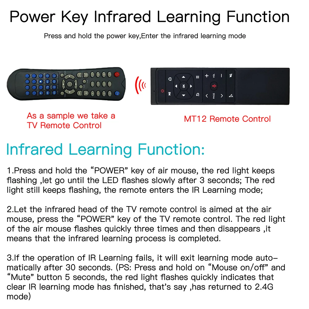Беспроводной пульт дистанционного управления 2 4 ГГц Воздушная мышь с ИК