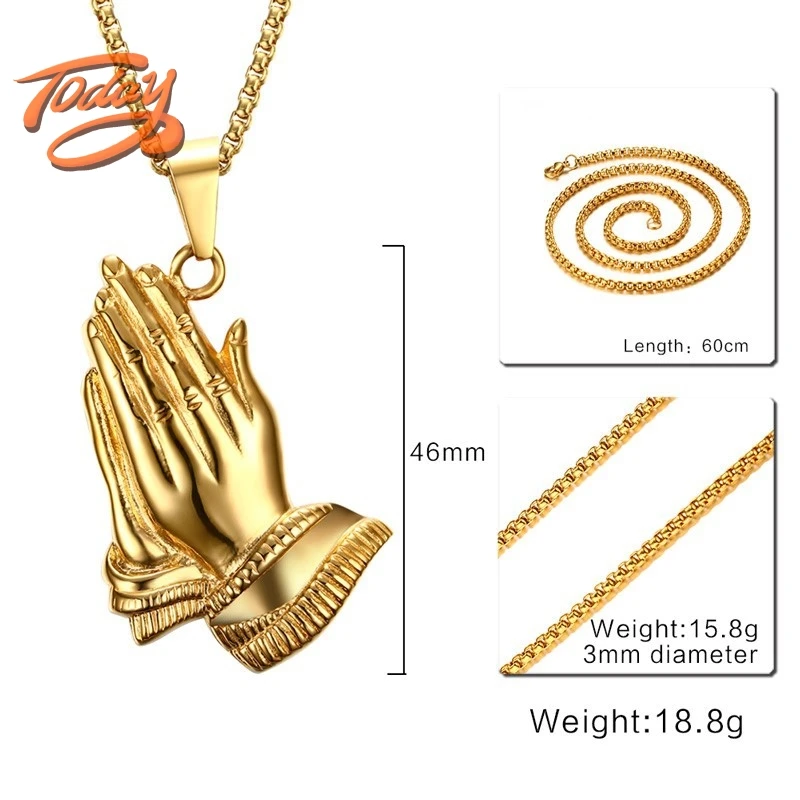 7 ожерелье из нержавеющей стали хит продаж мужские и женские 46 мм золотые