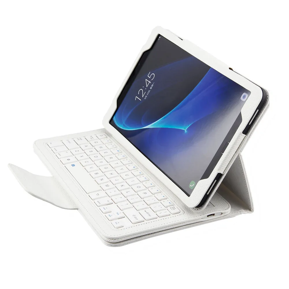 Bluetooth клавиатура чехол для Samsung Galaxy Tab A 10,1 T580 Funda+ пленка+ ручка клавиатура мини беспроводной
