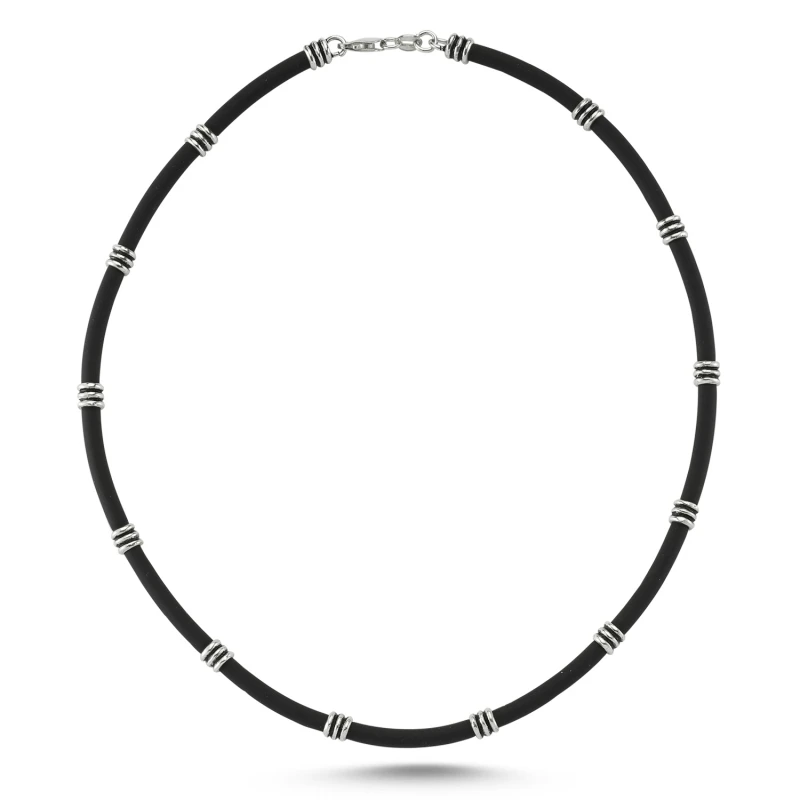 

Серебряное резиновое ожерелье Silverlina