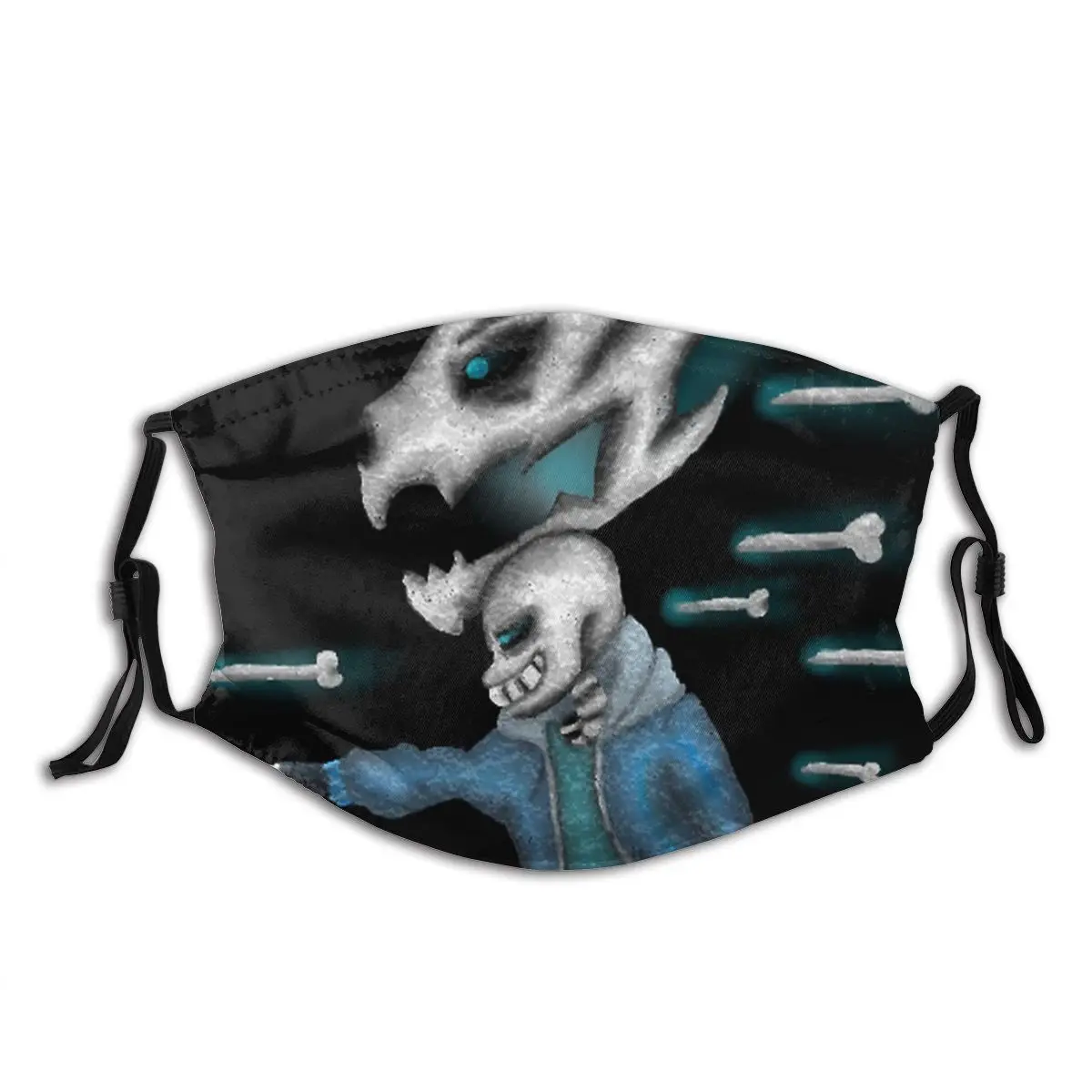 

Моющаяся модная маска для лица Sans Fighting Undertale с защитой от ветра и холода и фильтрами