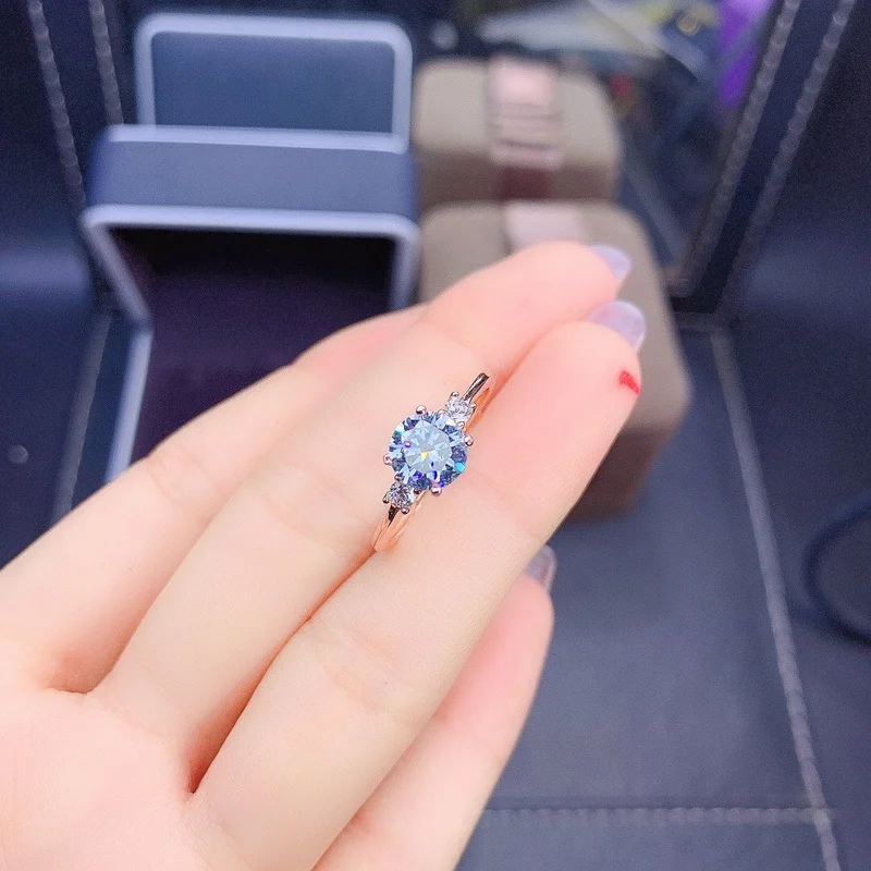 Женское Обручальное кольцо с муассанитом серого цвета | Украшения и аксессуары