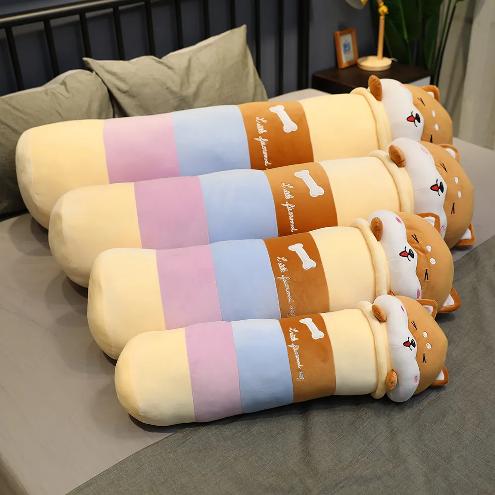 Precio 1 Ud. 60-100CM Tamaño Grande Arco Iris Perro Shiba Inu Peluches Encantadores Muñecos De Peluche Para Niños Bebé Niños Cumpleaños Regalos De Navidad