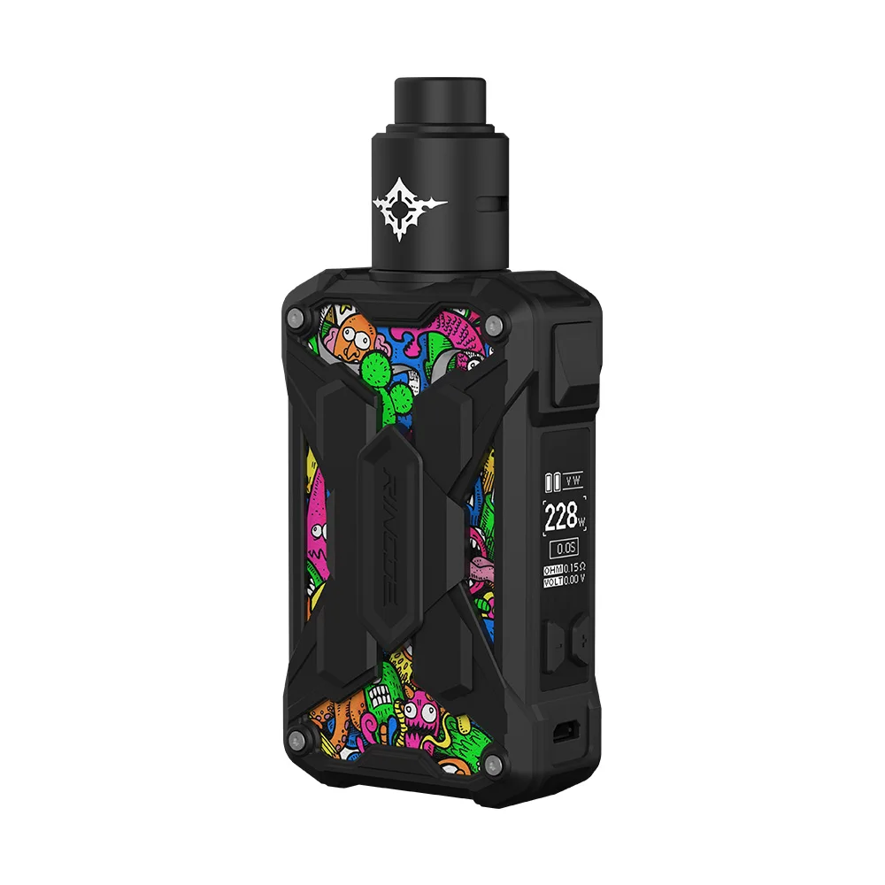 Оригинальный комплект Rincoe Mechman Lite TC мод 228 Вт и испаритель Metis RDA 0 002 с вспышкой