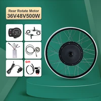 electric bicycle conversion kit rotate 20 29 inch wheel for electric bicycle kit 36v48v 500w for hub wheel motor ebike kits