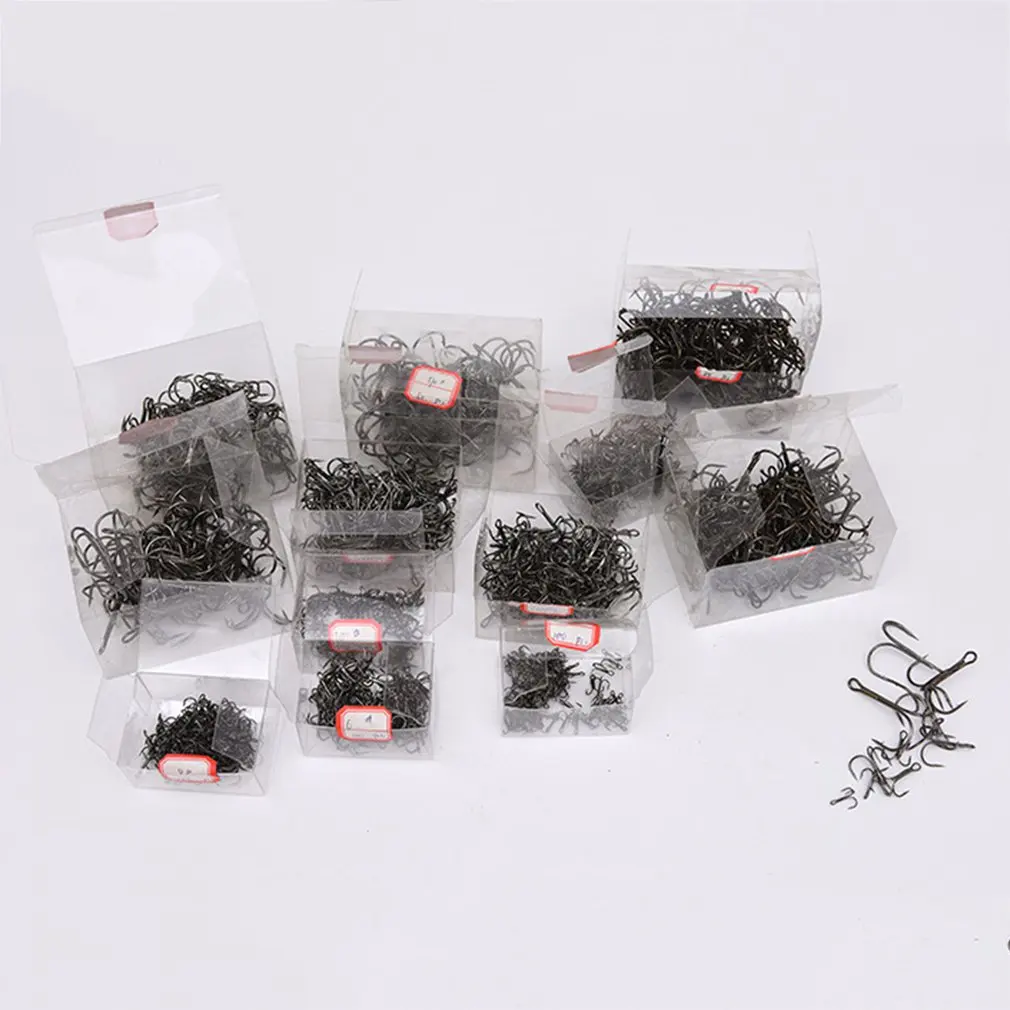 50 шт./100 шт./партия заостренные крючки для рыбной ловли черный серебристый цвет