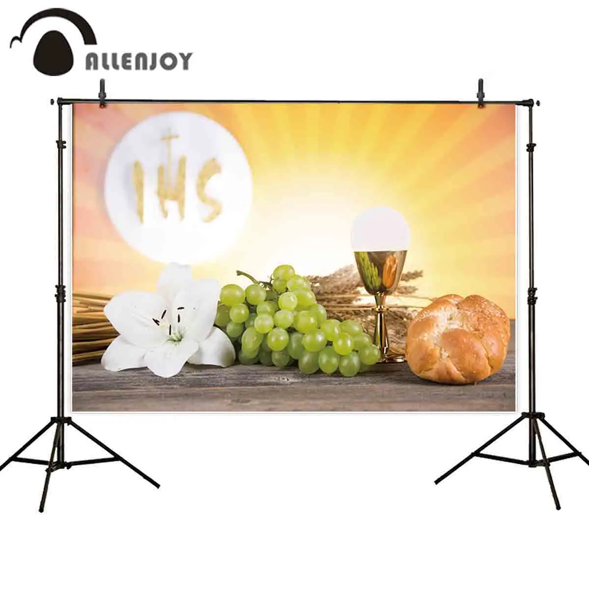 Фотофон Allenjoy фоны Святое Причастие гриль Лилия Цветок хлеб Пшеница виноград