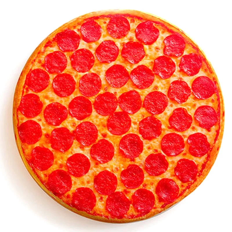 Simulation Tricky 3D Pillow Plush Pillow Flapjack Funny Pepperoni Pizza Junk Food Hipster Print Cool Pizza Butt Pillow