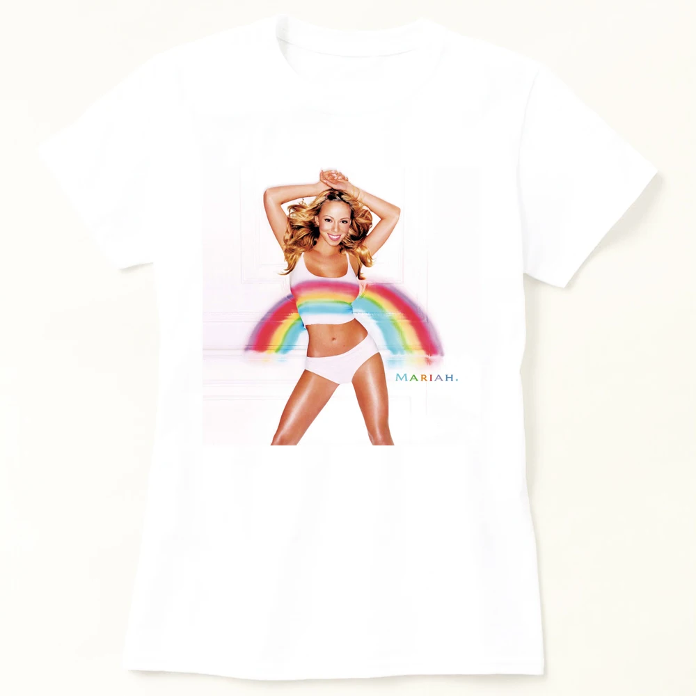 

Carvenjaeing Famous Singer Mariah Carey T-shirt Mariah Carey Printed DJ t-shirt High Quality 100% Cotton Summer T-shirts