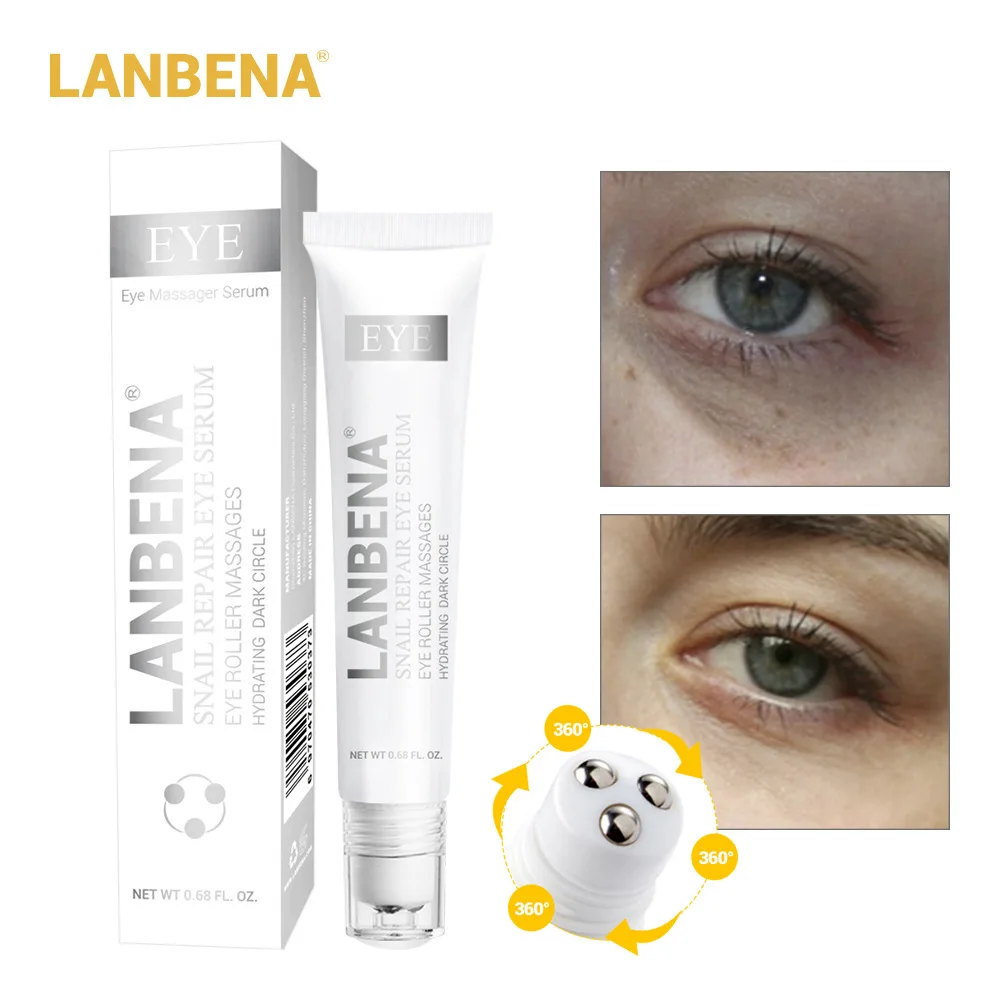 LANBENA Snail Repair Eye Serum. Роликовый крем вокруг глаз Roushun Snail White. Крем от темных кругов под глазами с тональным эффектом. LANBENA Snail Repair Eye Serum купить.