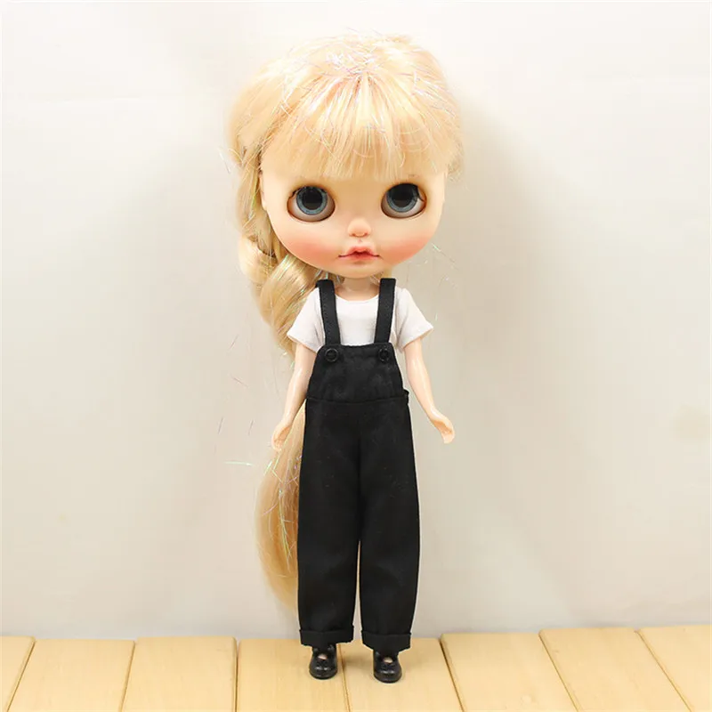 1/6 bjd крутые черные брюки на бретельках белая рубашка | Игрушки и хобби