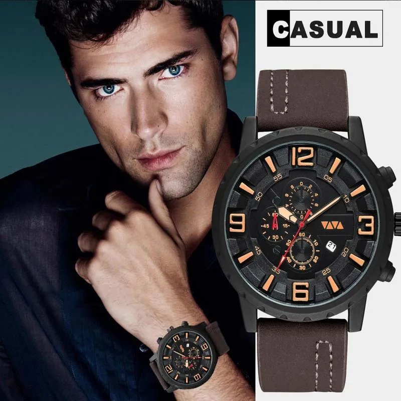 Деловые Спортивные Повседневные часы для мужчин Роскошные военные мужские