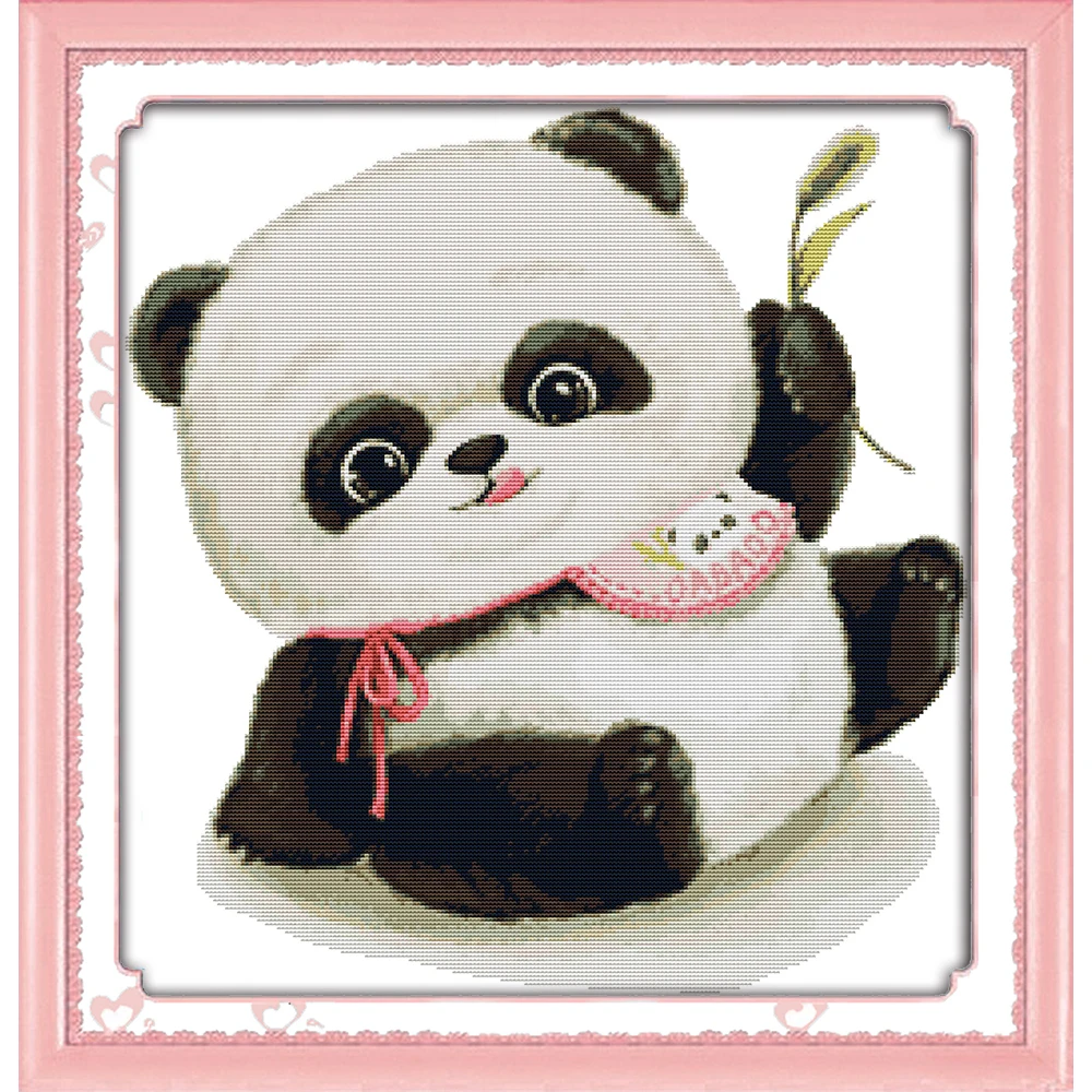 

Joy Sunday Panda Chinese Cross Stitch Kits Ecological Cotton Clear Stamped Printed 14 11CT DIY Gift Wedding Decoration For Home