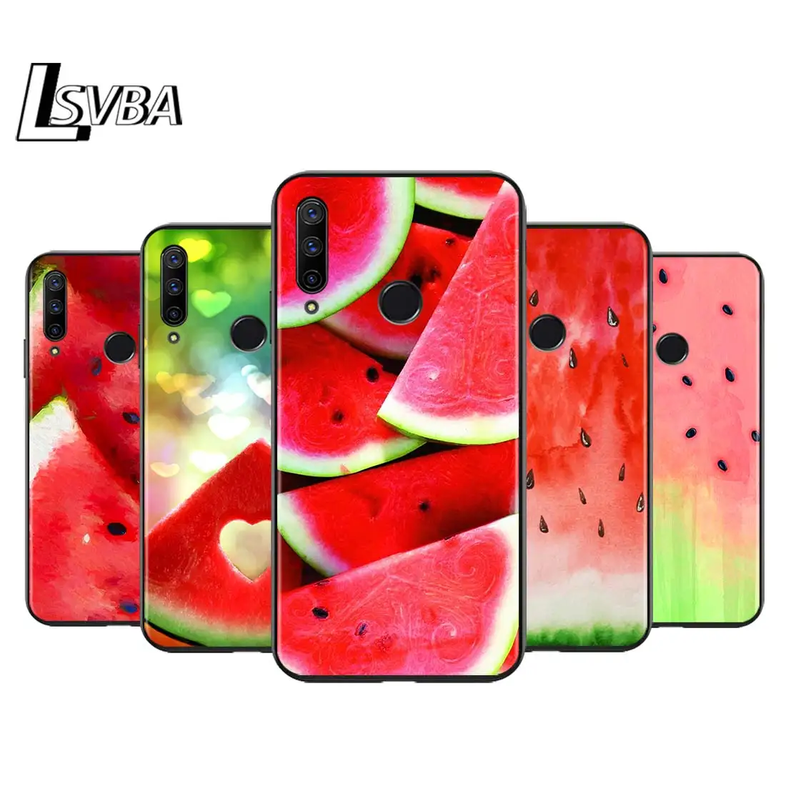 

Watermelon Sweet Fruit for Huawei Honor 30 20S 20 10i 9S 9A 9C 9X 8X 10 9 Lite 8A 7C 7A Pro Phone Case Black Cover