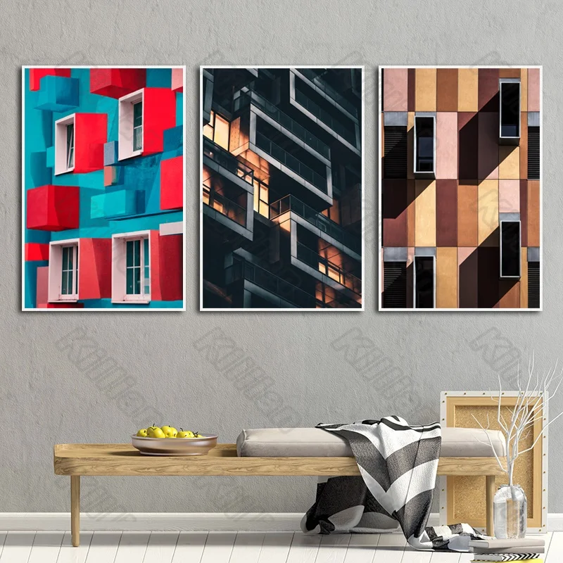 

Modern Style Colorful Window Frameles Poster Home Residential Bedroom Decoration Living Room Canvas Painting Hd Print Fresco