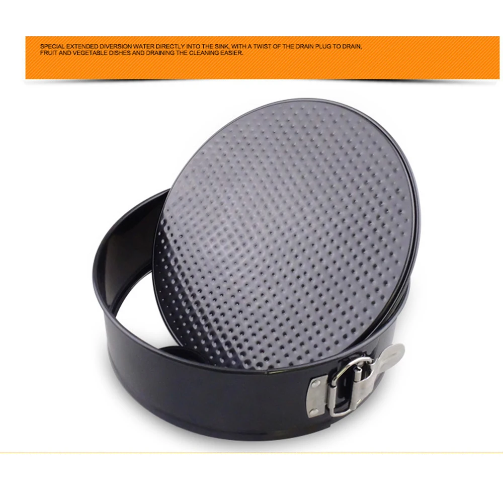 4/6/8/10 дюймов в прямом эфире с пряжкой кекса покрытием круглый противень для