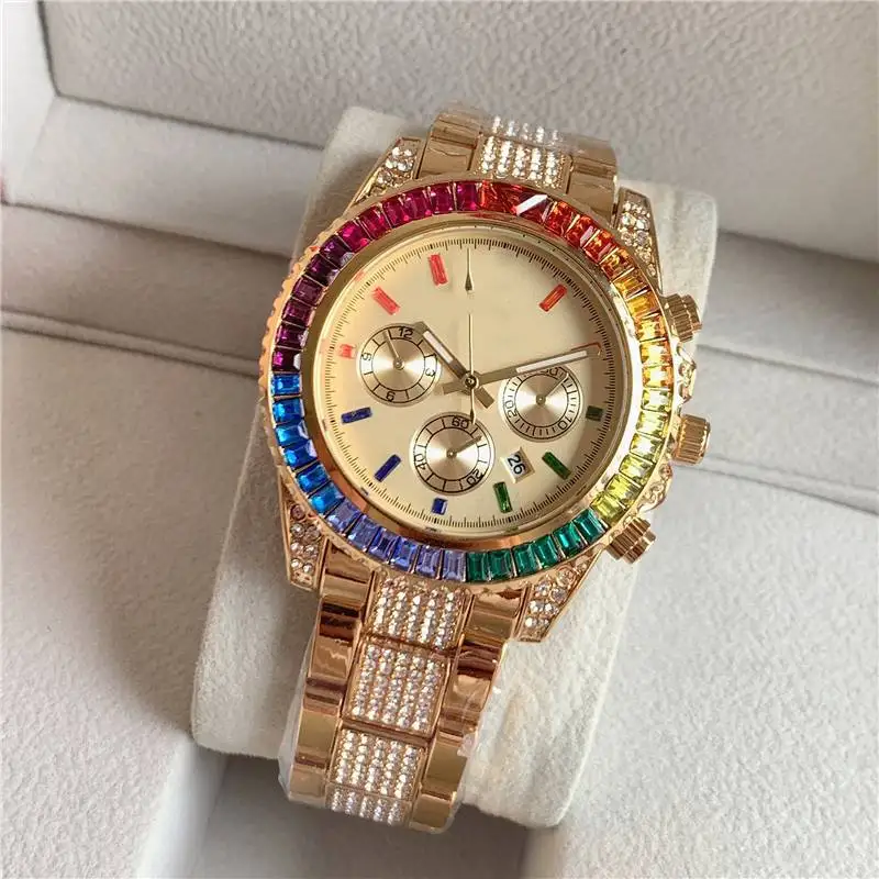 

Luxury Diamond Men's Watch Classic Color Business Digital Waterproof Quartz WristWatch Clocks Fashion Dress Unique Hour Man Q