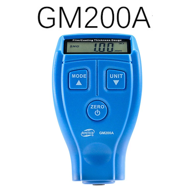 Thickness Gauges Car Paint Coating GM200A BENETECH  and English Manual manual measuring arrange 0-1.80mm0-71.0mil