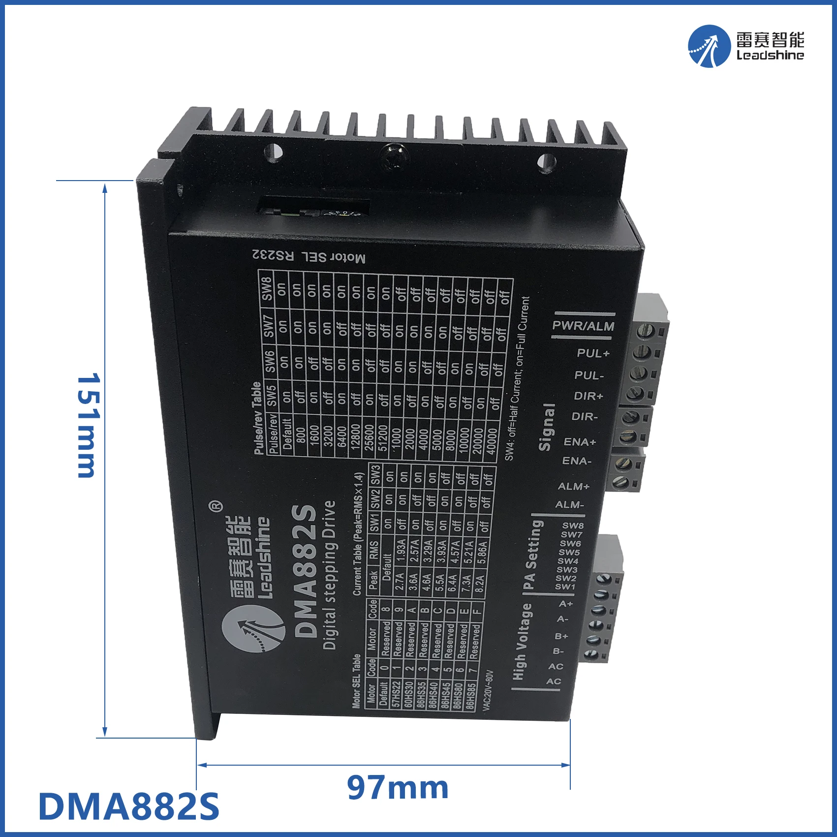 

Original Leadshine DMA882S Stepper NEMA60 Stepper Motor Driver