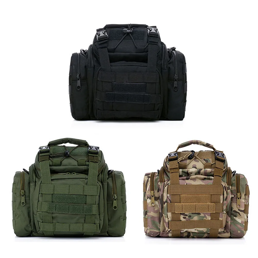 

Fishing Tackle Bag Pack Waist Shoulder Waterproof Box Reel Lure Gear Storage 900D Oxford Lure Reel Bait Shoulder Waist Pack