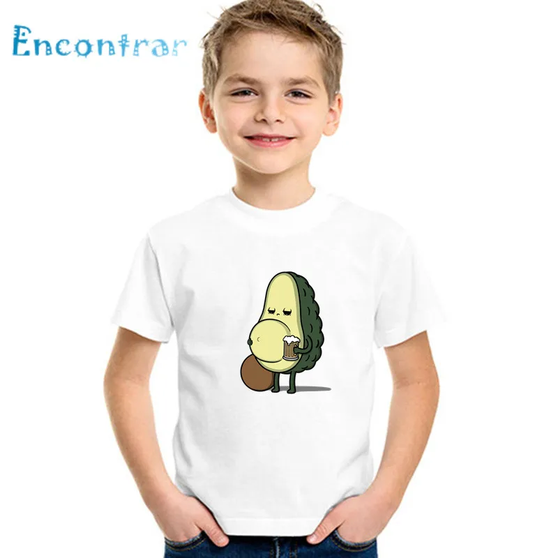 Футболка для мальчиков и девочек с принтом авокадо кошки вегана детская