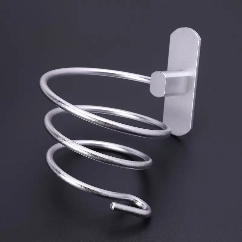 Настенный держатель для фена самоклеящаяся алюминиевая полка ванной комнаты без