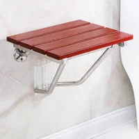 Bathroom Wall Seat Stool Solid Wood Bath Folding Stool Seat Non-slip Shower Wall Chair Living Room Wall Hanging Shoe Bench