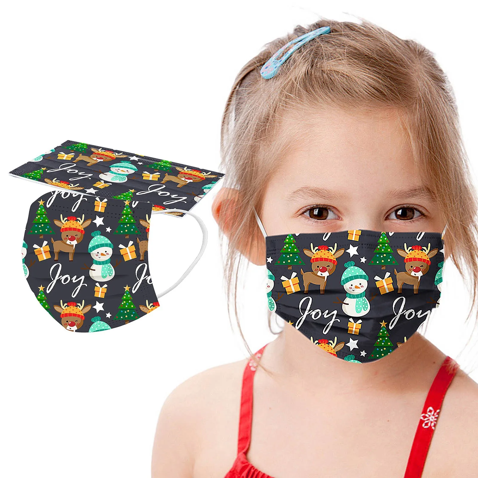 Fast Delivery 10pcs Kids Christmas Disposable Masks Halloween Cosplay Mascarillas Desechables Mascherine Merry | Тематическая