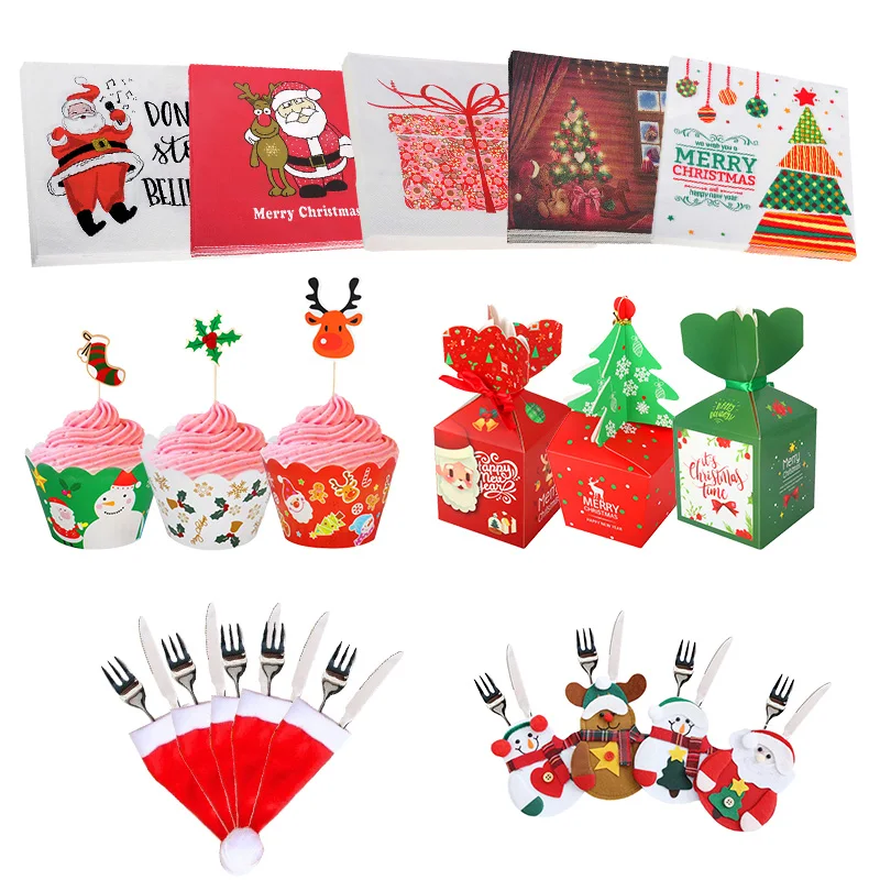 Рождественские украшения для конфет Подарочная коробка Счастливого Рождества