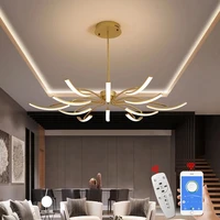 mdwell matte blackwhite finished modern led chandelier for living room bedroom study room adjustable new led chandelier fixture