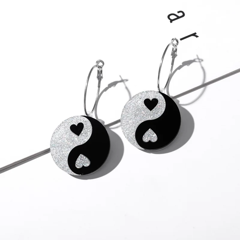 Женские винтажные серьги-сердечки Bijiux, акриловый амулет на удачу, подвеска в виде Сплетницы, хороший подарок для подружки невесты