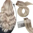Moresoo, накладные волосы на зажиме, 50 г 6 шт бразильское человеческие волосы машина Remy пряди Натуральные Прямые работающий от Wefted пряди на клипсах для наращивания