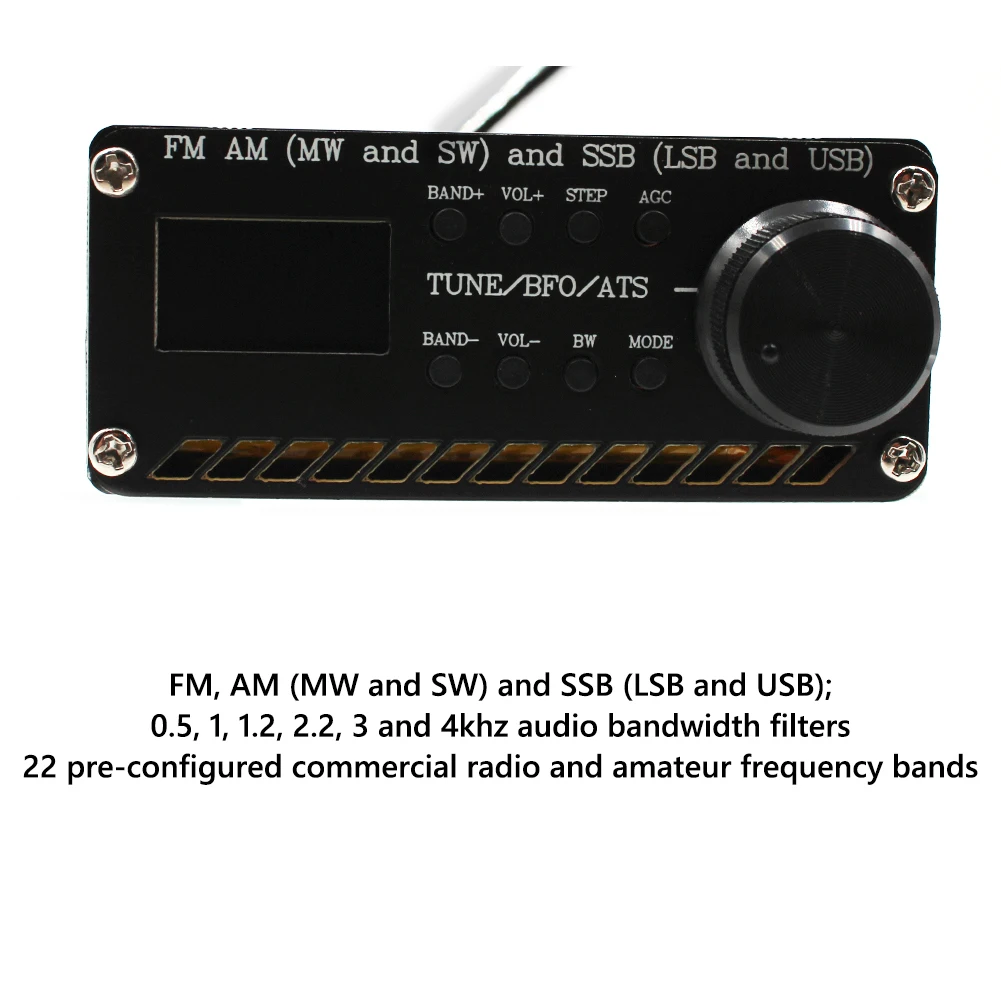 Универсальный радиоприемник SI4732 FM AM (MW SW) SSB (LSB USB) Поддержка динамика с антенной +
