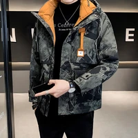 winter thicken warm 90 white duck down jacket embroidery letters hooded parkas new camouflage down coats outwear tops clothing