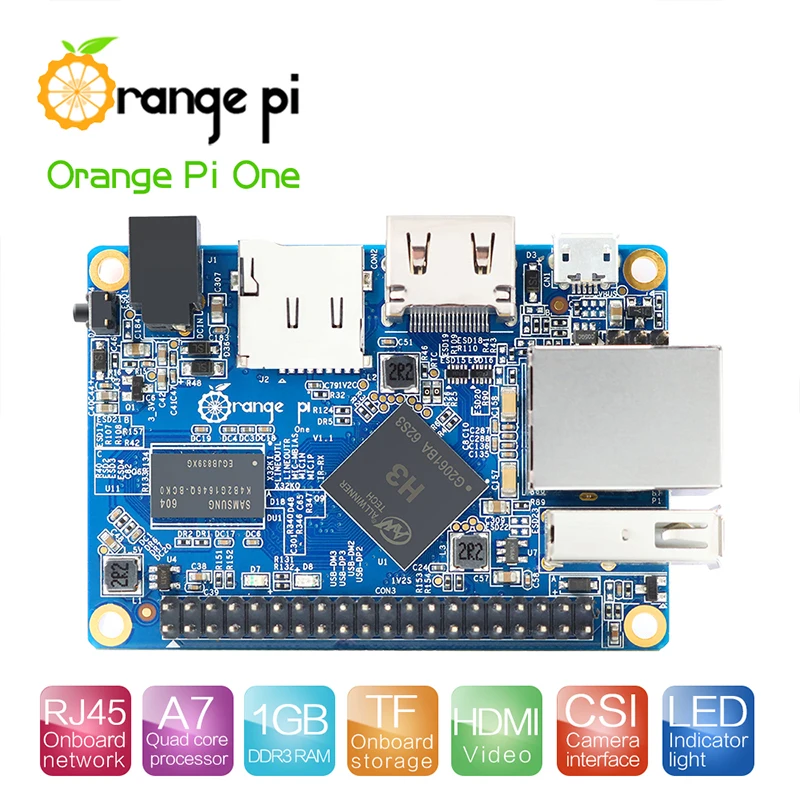 Четырехъядерный мини-компьютер Orange Pi One 1 ГБ H3 Поддержка Android Ubuntu Debian | Компьютеры и
