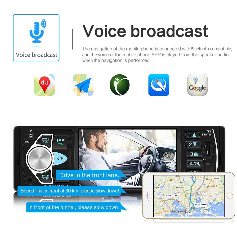 Автомобильный стерео-радиоприемник с Bluetooth 1 3-дюймовый MP3 цифровой плеер 60wx4