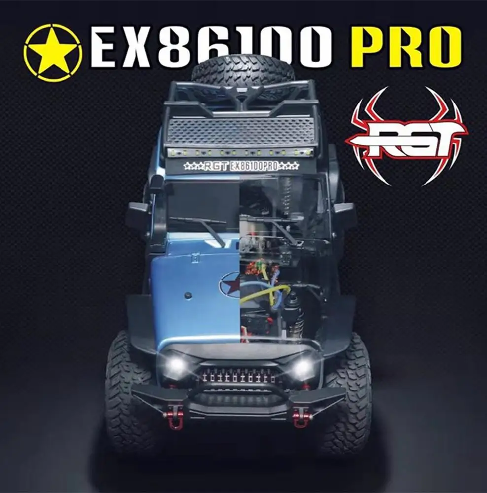 EX86100 PRO Kit 1/10 2 4G 4WD RC автомобиль Электрический скалолазание гусеничный Рок без