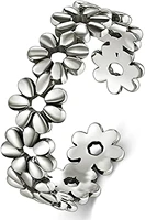 toe rings for women stainless steel daisy flower hawaiian adjustable band ring benefiting the american red cross summer beach