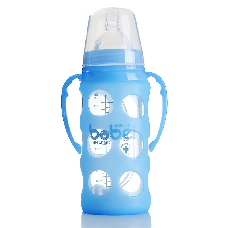 Бутылочка стеклянная для кормления малышей с широким горлом 180 мл|Бутылки| |