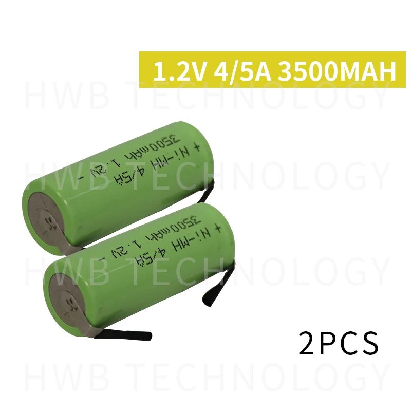 2 шт./лот KX Новинка 1,2 V 4/5A 3500mAh Ni-Mh 4/5 A Ni Mh аккумуляторная батарея с булавками
