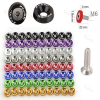 10pcs car modified hex fasteners fender washer bumper engine concave screws aluminum jdm fender washers and m6 bolt for honda