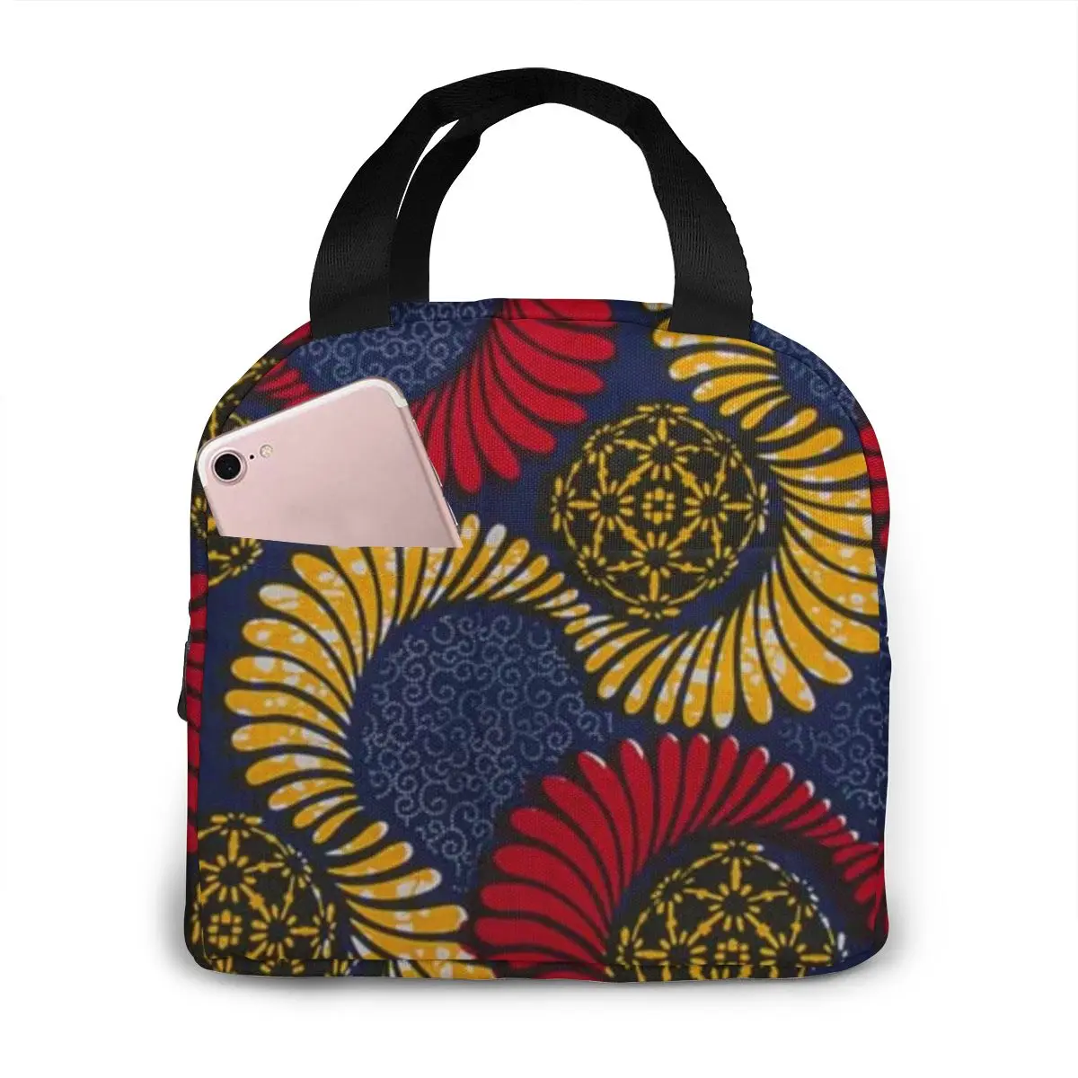 

NOISYDESIGNS African Tribe Fashion Design Portable Lunch Bag Thermal Insulated Tote Picnic Food Cooler Pouch Lunch Storage Bag