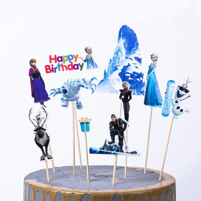 Cake Topper-1set 1 шт. Высокое качество Замороженные Дисней Эльза и Анна шнурок сумки малыш дорожный мешок для хранения Одежда, обувь, сумки школьный портативный рюкзак - Цвет: Cake Topper-1set